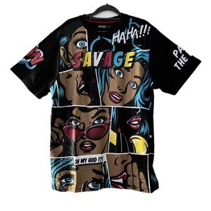 Salvage Comic Graphic Tee - Black Multicolor